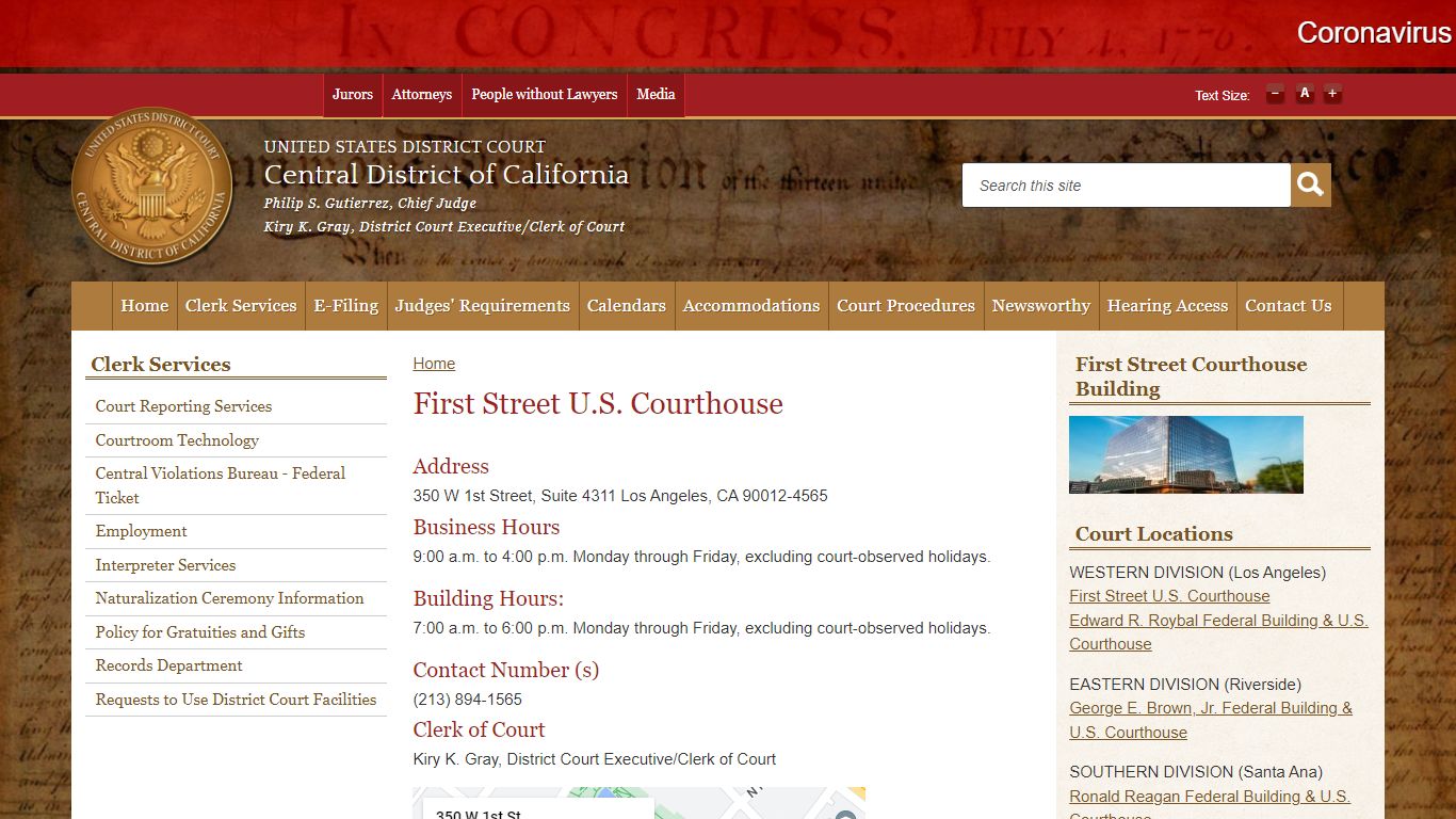 First Street U.S. Courthouse - United States District Court